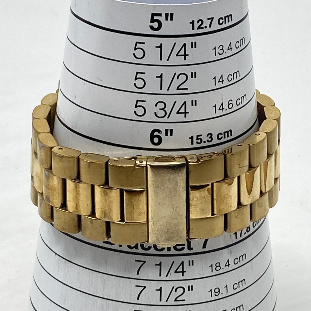 Michael Kors Watch Men 45mm Gold Tone Date World Time MK5960 100M New Battery 7" - Picture 11 of 15